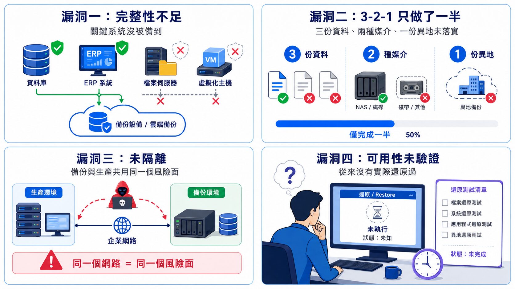 企業備份的漏洞可能遭勒索軟體利用